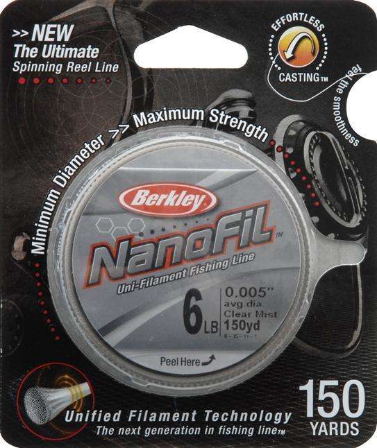 Berkley Nanofil Clear Mist Fishing Line 150 Yard 6 Pounds Test - Casts  Farther at Outdoor Shopping