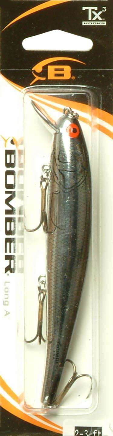 Bomber Lures Chrome/Black Back Long A Fish Lure 3/8 Ounce - Lifelike  Swimming at Outdoor Shopping