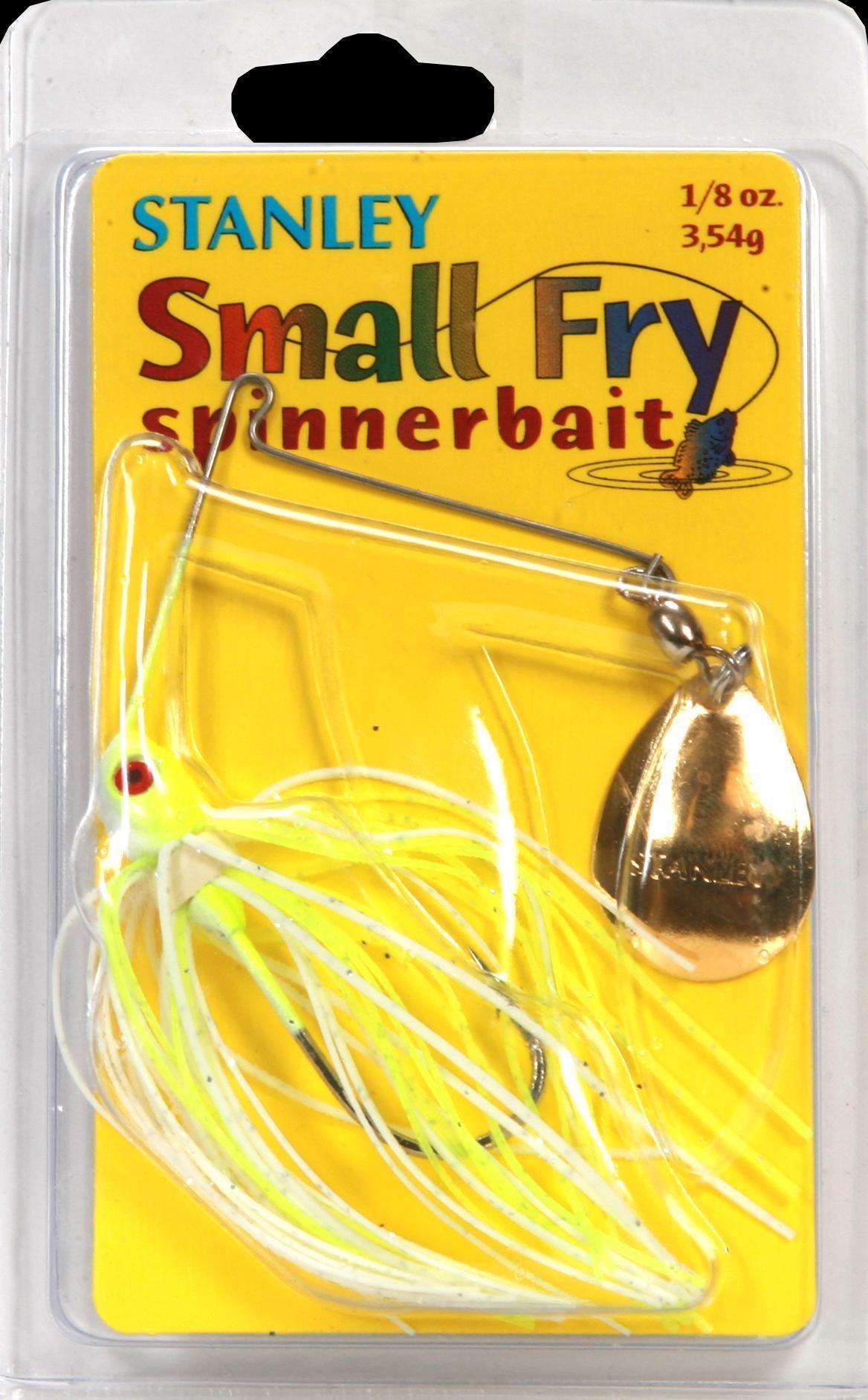Stanley Chartreuse/White Small Fry Spinnerbait 1/8 Ounce Fishing
