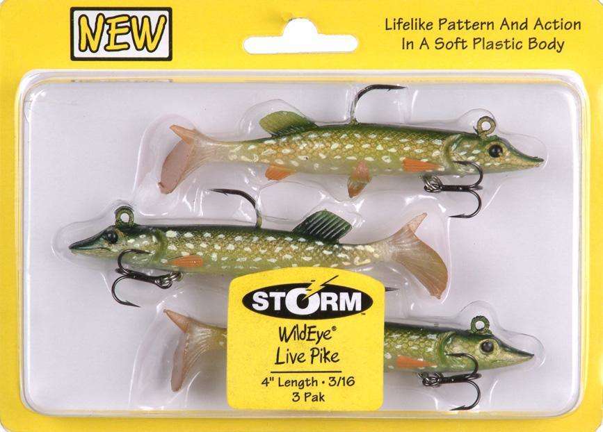 Storm Wildeye Live Pike Fishing Lure 3 Pack 4'' 3/16 Ounce - Hughly  Successful, etc at Outdoor Shopping