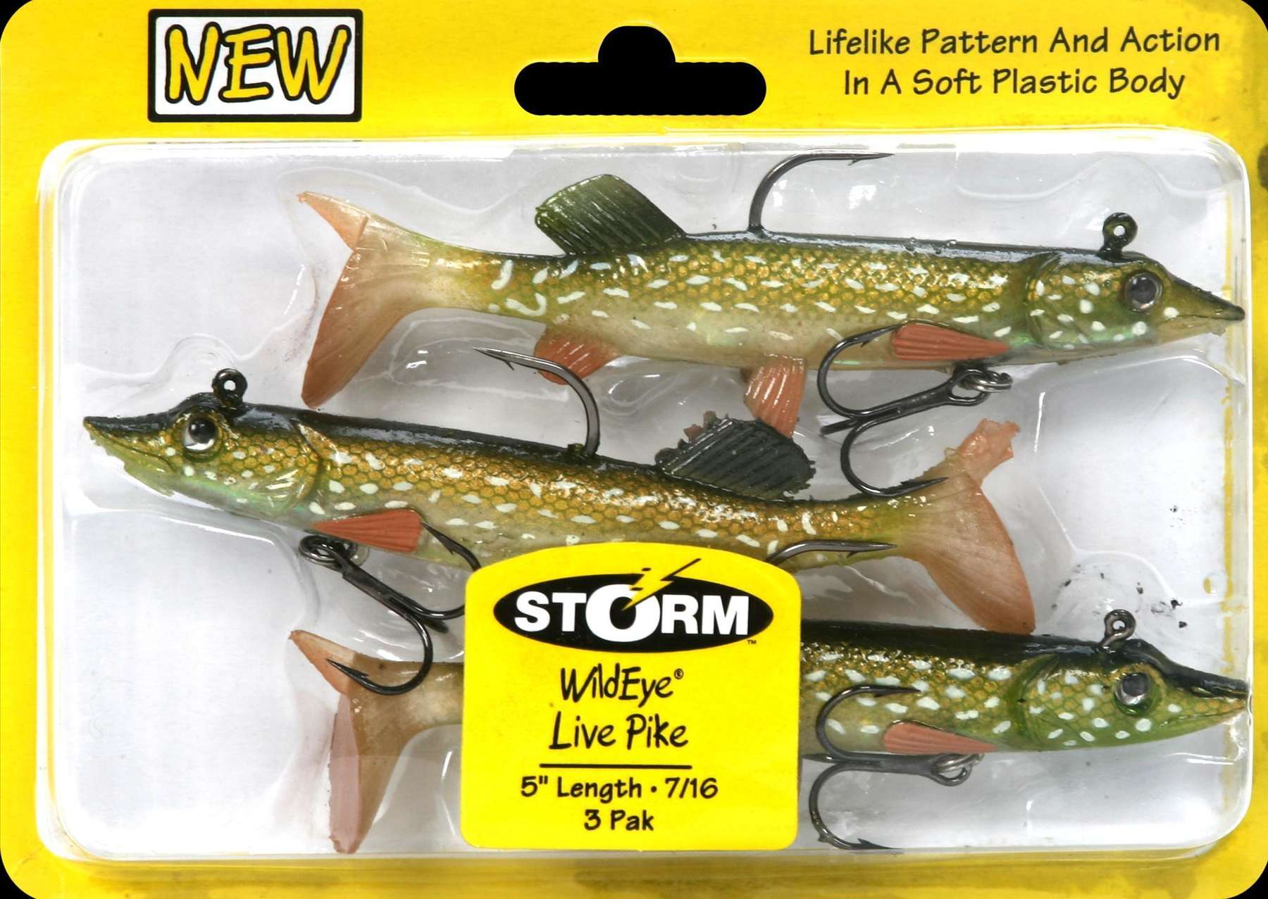 Storm Wildeye Live Pike Fishing Lure 3 Pack 5'' 7/16 Ounce - Hughly  Successful, etc at Outdoor Shopping