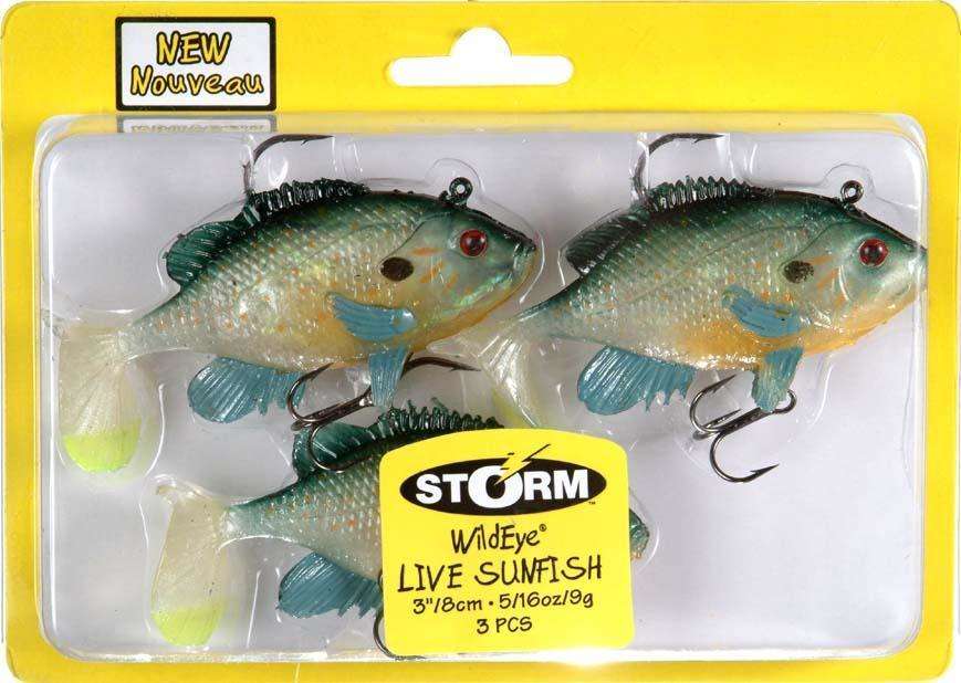 Storm Wildeye Live Sunfish 3 Piece Size 3 - Hughly Successful Fishing Lure,  etc at Outdoor Shopping