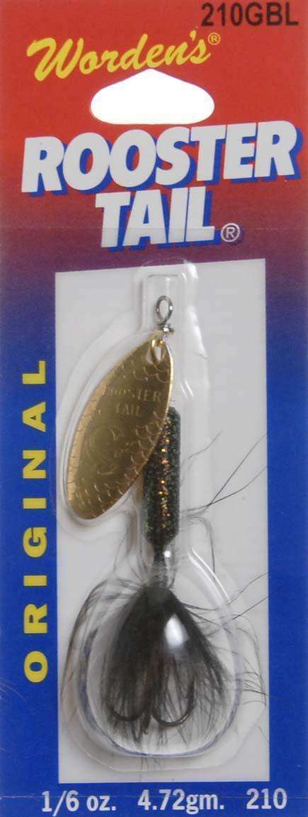 Yakima Glitter Black Roostertail Lure 1/6 Ounce - Irresistible To