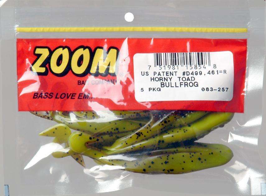 Zoom Bull Frog Horny Toad Fishing Bait 5 Pack - Features Two Ultra-Vibe  Legs at Outdoor Shopping