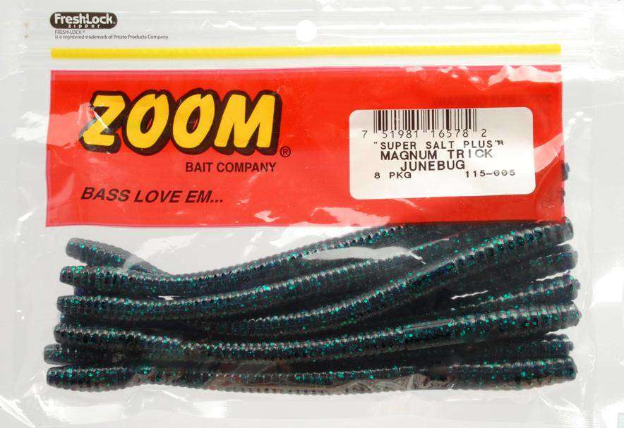 Zoom Junbug Magnum Trick Worm 8 Per Pack 7" For Attracting Big Bites