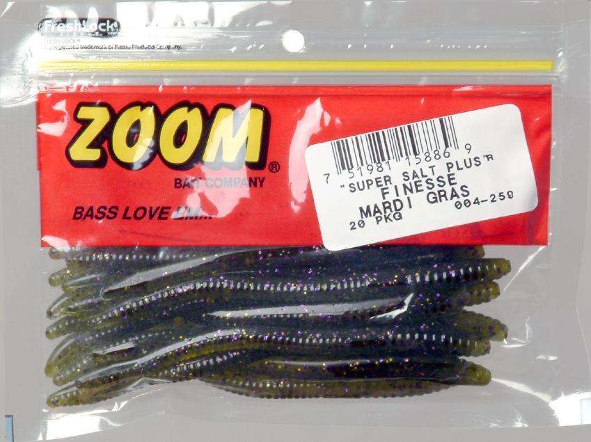 Zoom Bait Finesse Worm Bait-Pack of 20 
