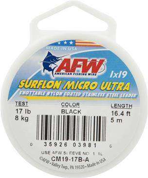 Best Deal for Surflon Micro Ultra, Nylon Coated 1x19 Stainless Leader, 35