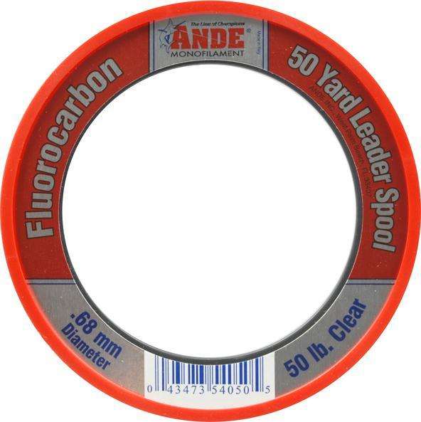 Ande Monofilament Clear Fluorocarbon Leader 50 Yards 50 Abrasion