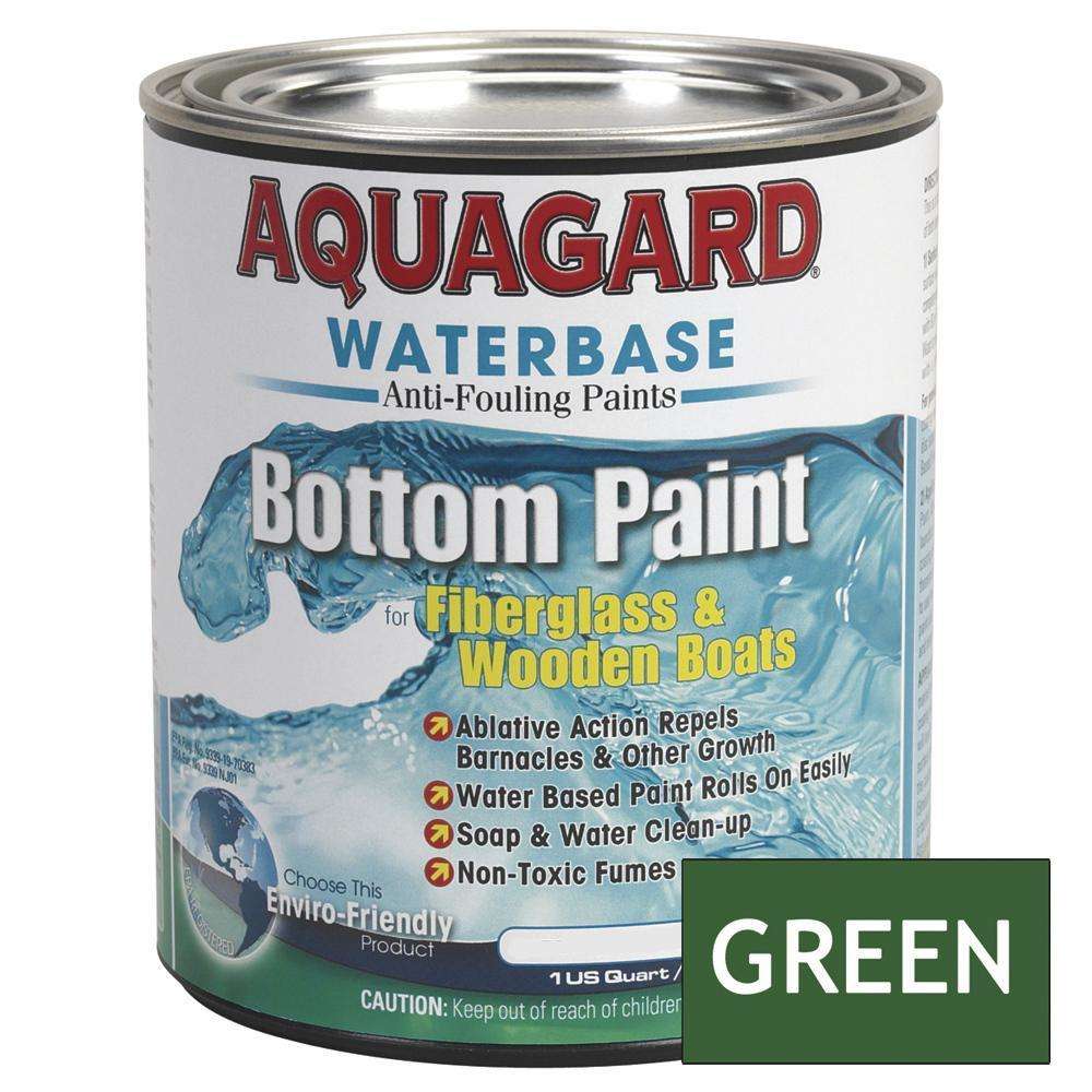 Aquagard Green Waterbased AntiFouling Bottom Paint 1 Quart Fast