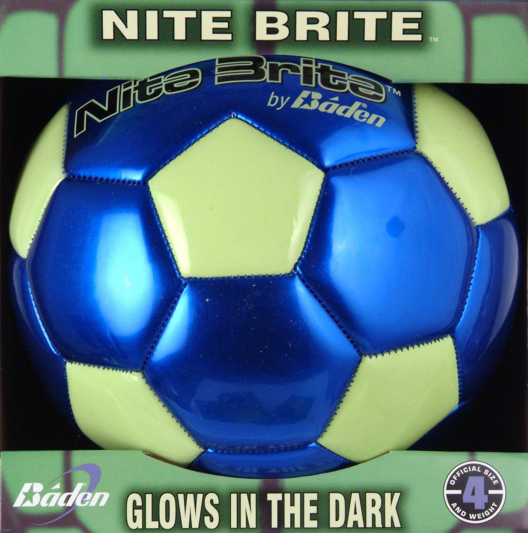 Baden Sports Nite Brite Sports Soccerball Size 4 - Glows In The Dark