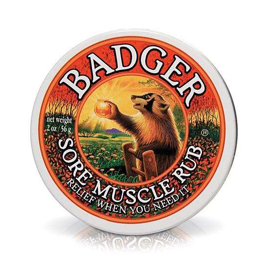Badger Sore Muscle Rub 2 Ounce OZ Tin A PainRelieving Balm, Sore