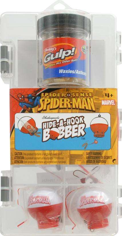 Berkley Spider-Man Hide A Hook Bobber Kit - Great Kit For Your Little  Fisherman