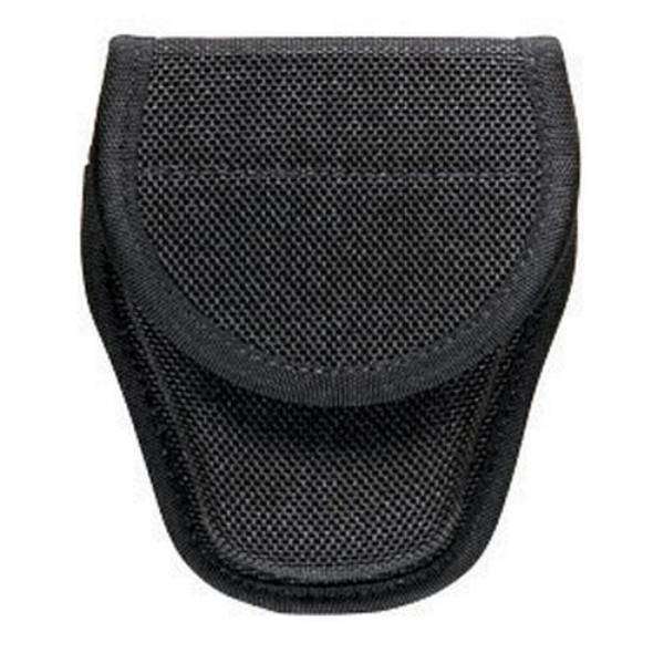 Black Velcro Closure Accumold Covered Handcuff Case Fits Belts Up To