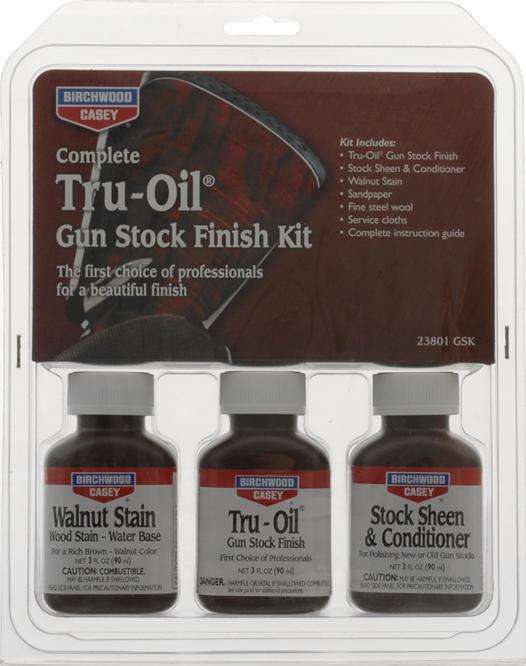 Birchwood Casey TruOil Gun Stock Finish Kit Fine Steel Wool/Service Cloths