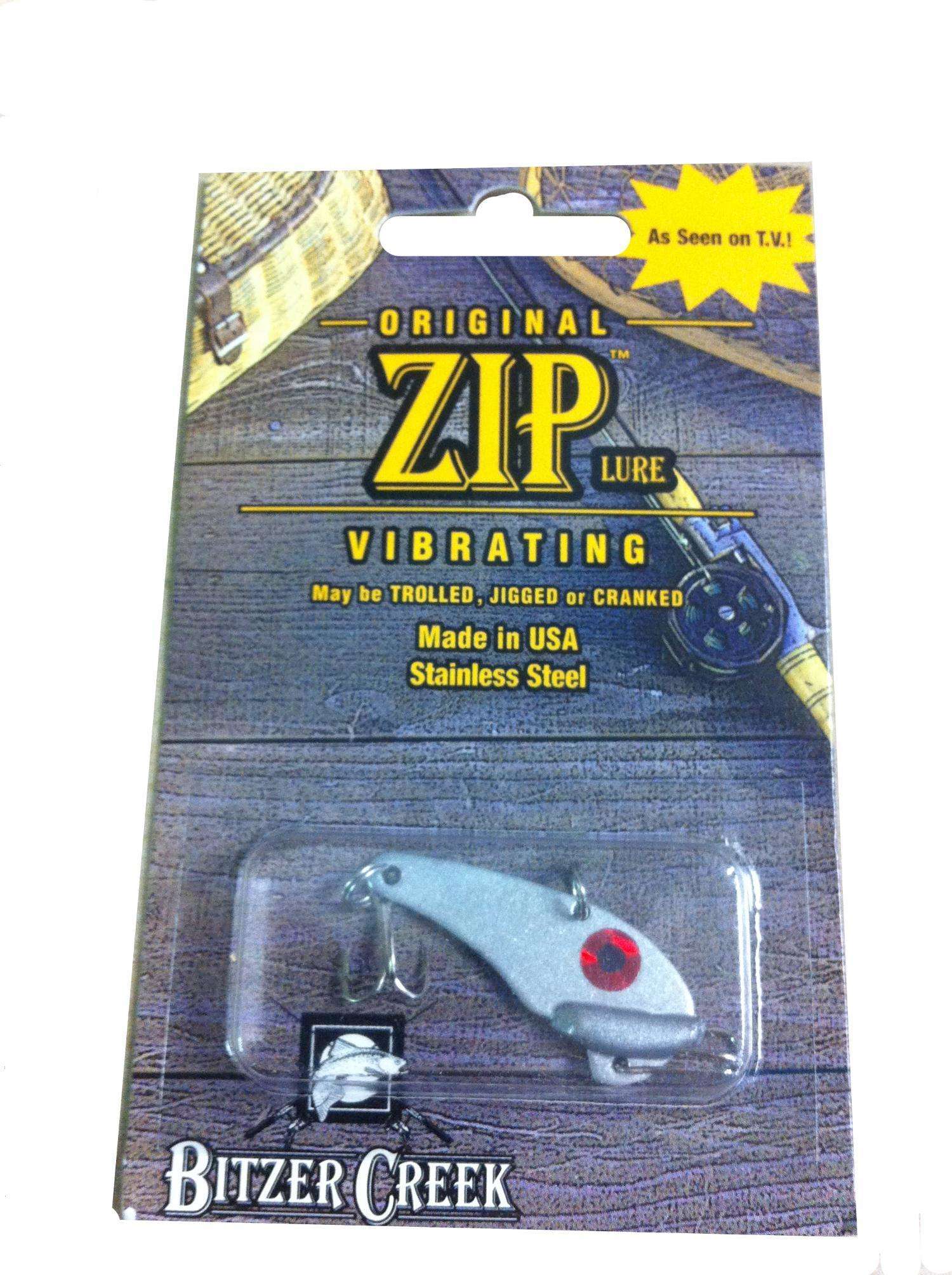 Bitzer Silver Shad Zip Lure 3/8 Ounce - Outfitted w/A Pair Of Sharp Treble  Hooks