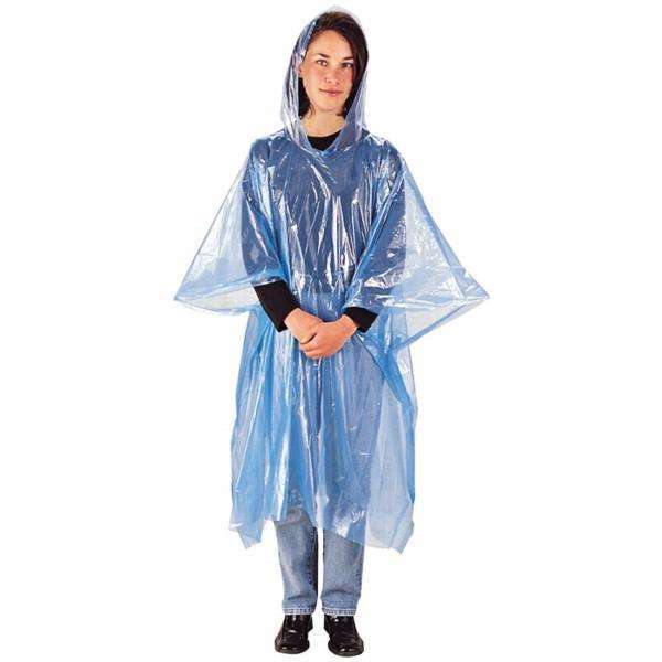 Blue Emergency Poncho - Compact Lightweight That Fits In Your Pocket ...
