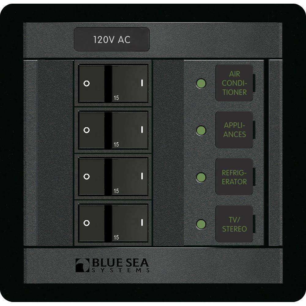 Blue Sea 1210 120 Volt Ac 4 Position Available W/Voltmeters, Ammeters