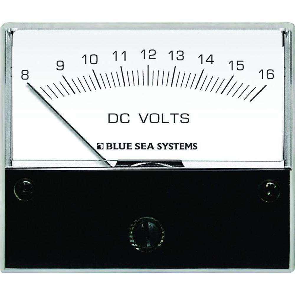 Blue Sea 8003 DC Analog Voltmeter 2.75'' Face/816 Volt DC Backlit
