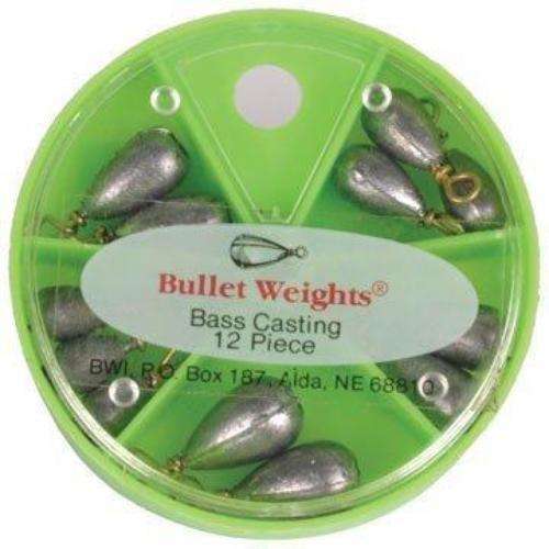 Bullet Weights Bass Casting Sinker 12 Piece Essential Weight For Bass