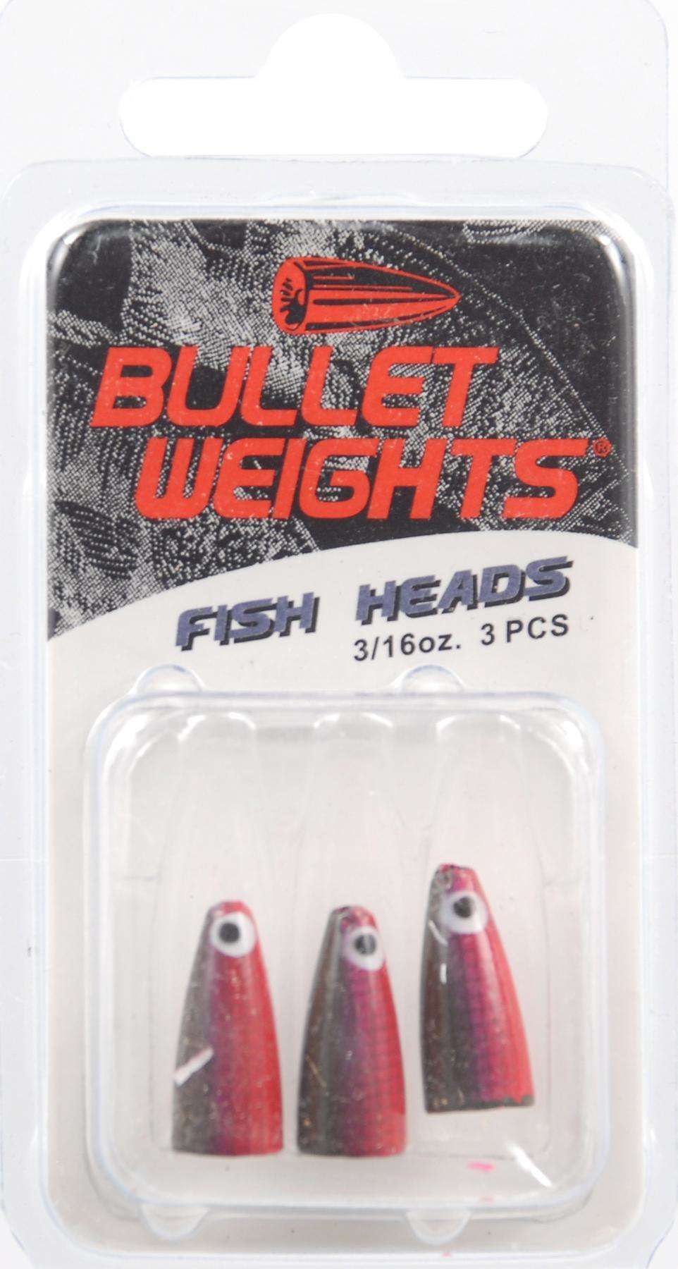 Bullet Weight Inc Silver Ghost Fishhead 2 Piece 3/8 Ounce - For  Texas-Rigging