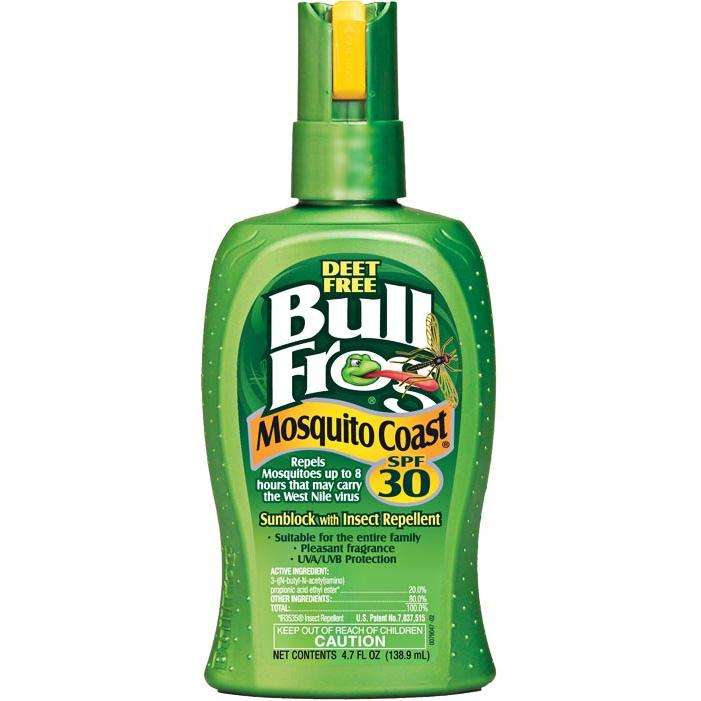 Bullfrog Mosquito Coast SPF 30 Sunblock With Insect Repellent, Deet Free