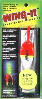 Carlson Tackle White/Red Light Stick w/Wing It Bobber Large - Night Fishing