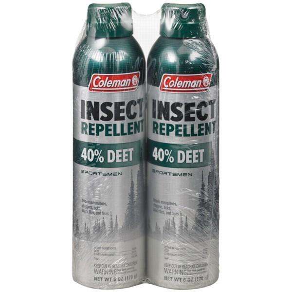 Coleman Insect Repellent 40 Deet 6 Ounce 2 Pack Unscented, Non