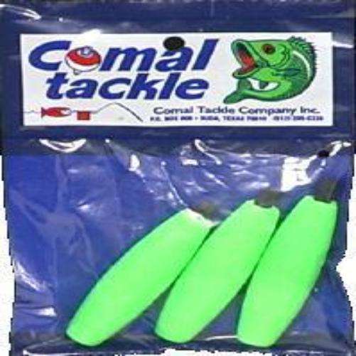 Comal Yellow Tackle Cigar Float 3 Pack 2.5'' Fishing, High Quality