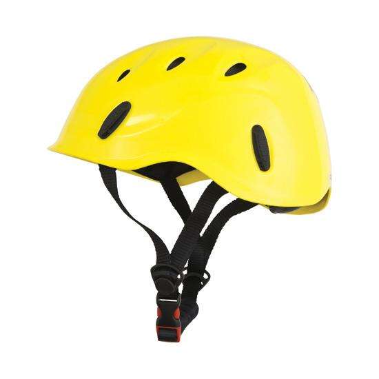 Combi Yellow Rock Helmet Vented Shell/Four Headlamp Clips/Biking