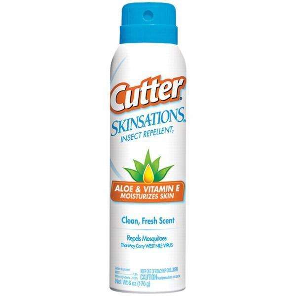 Cutter Skinsations Aerosol Spray 6 Ounce NonGreasy Formula, Clean