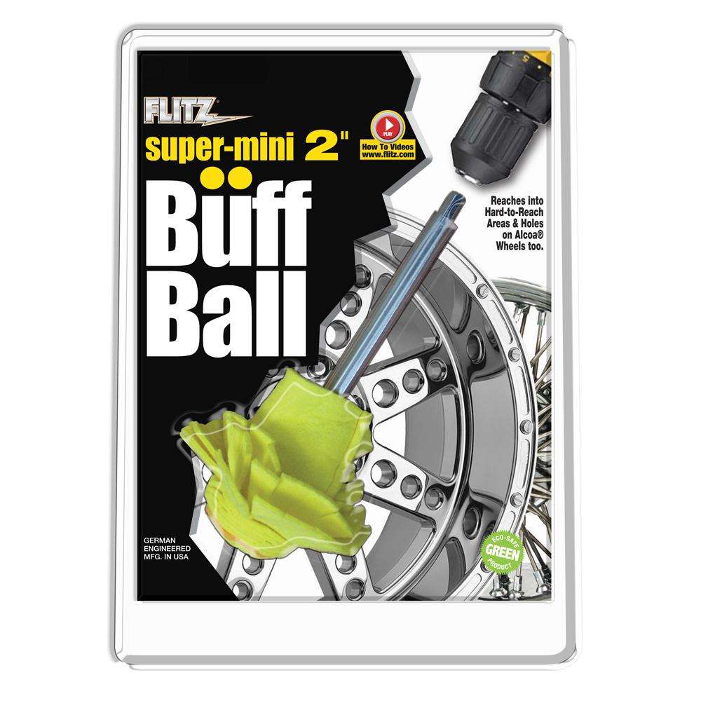 Flitz Yellow Buff Ball Super Mini 2'' Perfect For Polishing