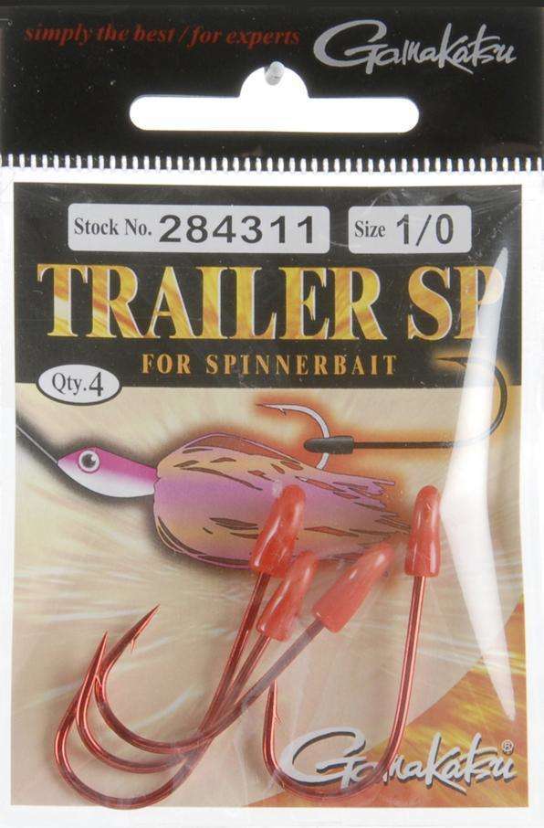 Gamakatsu Trailer Sp Hook-5 Per Pack (Red, 1/0) - Trailer Hook Sp Red Size  1/0 4
