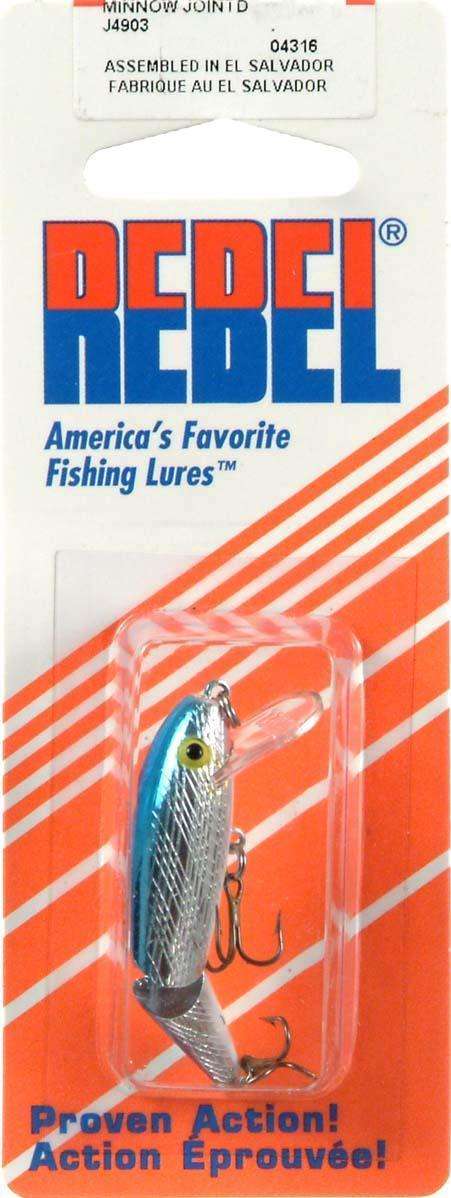 Heddon Silver/blue Rebel Jointed Minnow Fishing Lure 1/12 Ounce -  Plastic/hook at OutdoorShopping