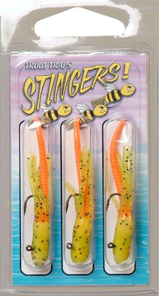 Hooked On Tackle Orange Fire Trout Traps Stinger 1/32 Ounce 3 Per Pack