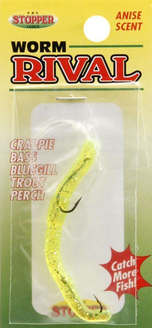 K&E Tackle Natural Worm Rival Hook 2.5 - Great for Bass, Crappie, Bluegill  & Trout