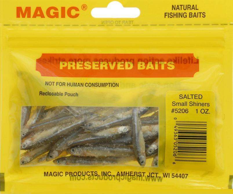 Magic Preserved Bait Salted Shiners Medium - For Different Types Of  Game/Panfish