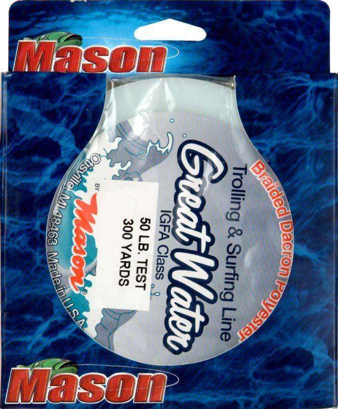 Mason GREAT WATER Braided Dacron Trolling Line 500 Yards 12130 Test