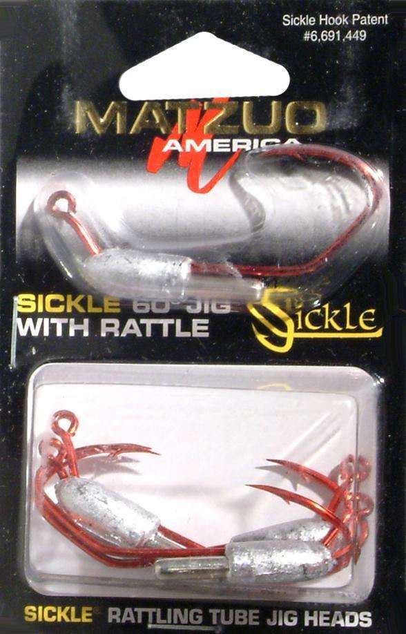 Matzuo Sickle Rattling Tube Jig Heads 5 Pack 3/8 Ounce Size 5/0