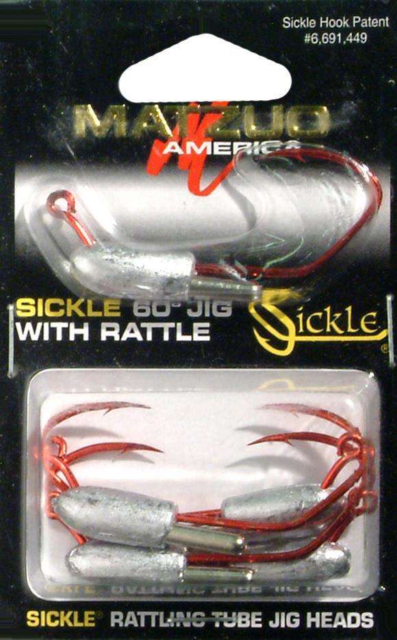 Matzuo Sickle Rattling Tube Jig Heads 5 Pack 3/8 Ounce Size 5/0 High Quality