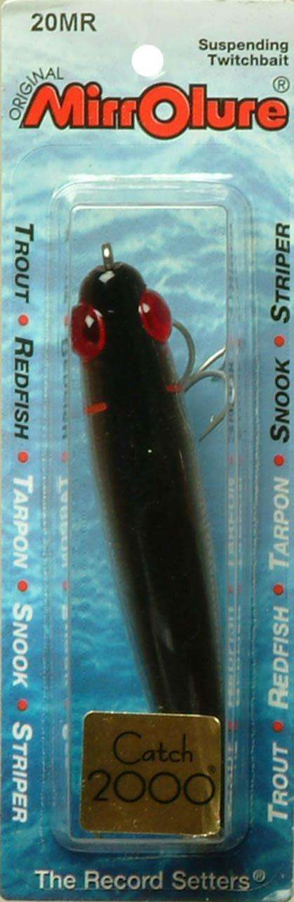 MirrOlure Black/White Fishing Lure - Suspending Twitchbait/Ideal For  Trout/Tarpon