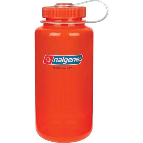 Nalgene Safety Orange Wide Mouth Water Bottle 1 Quart Dishwasher Safe at