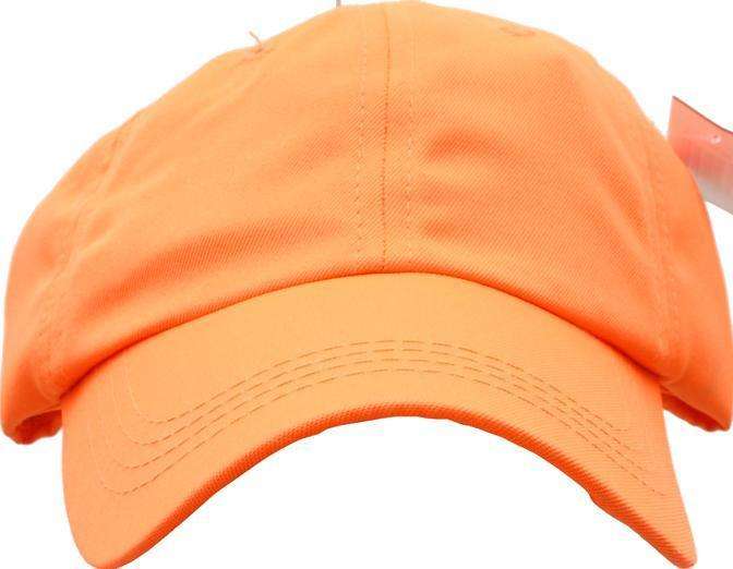 low profile blaze orange hat