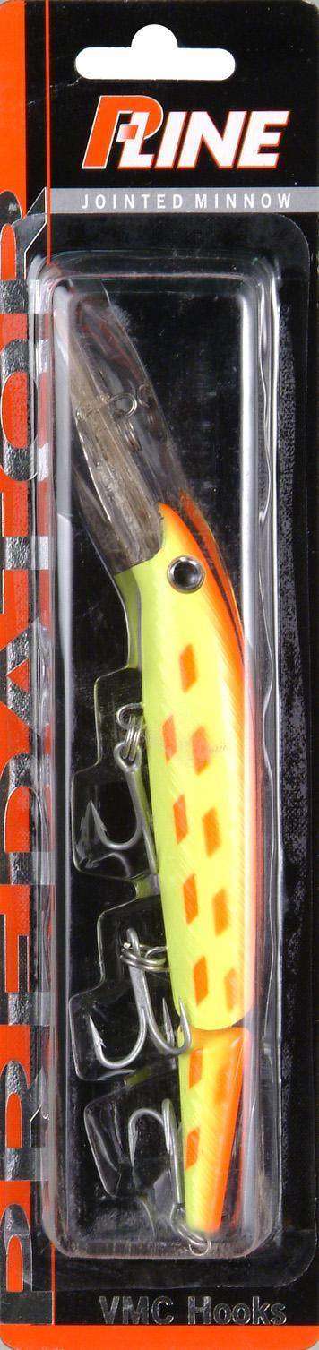 P-Line Chartreuse/Silver Jointed Predator 5.5 - Two Ratttle Chambers