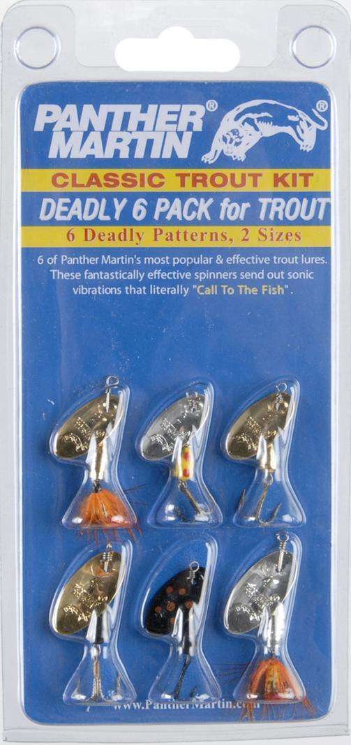Panther Martin Classic Trout Kit 6 Per Pack Effective Bass & Trout