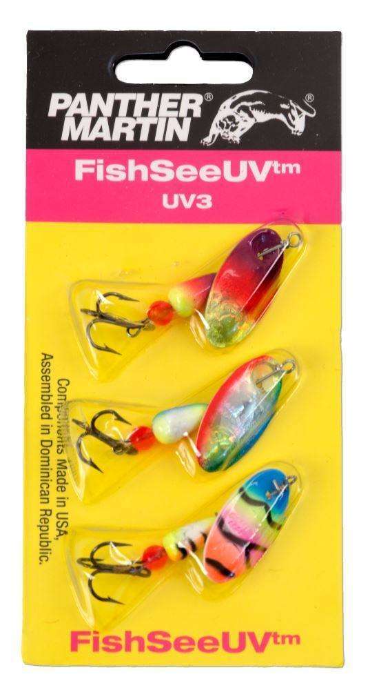 Panther Martin Ultra Violet Lures 6 Pack - Deadly On Trout/Bass/Kokanee/Salmon