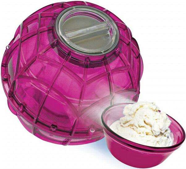 Pink Ice Cream Maker ideal For Camping, Boating, Picnics, Parties