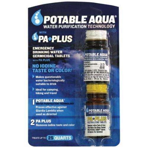 Potable Aqua Plus Water Purification Tablets Removes Iodine Taste