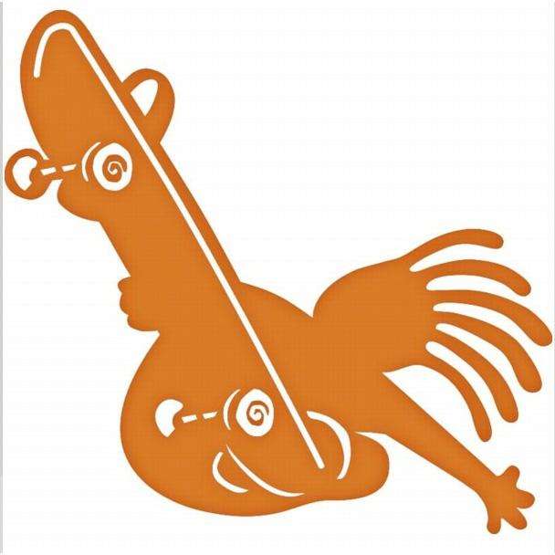 Powerline Designz Sticker Skateboarder Vinyl Sticker For Windows