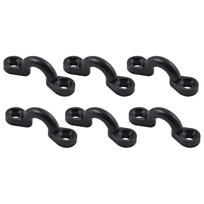 Propel Black Nylon Eye Strap 6 Per Pack W/Screw Hold Down & Secure