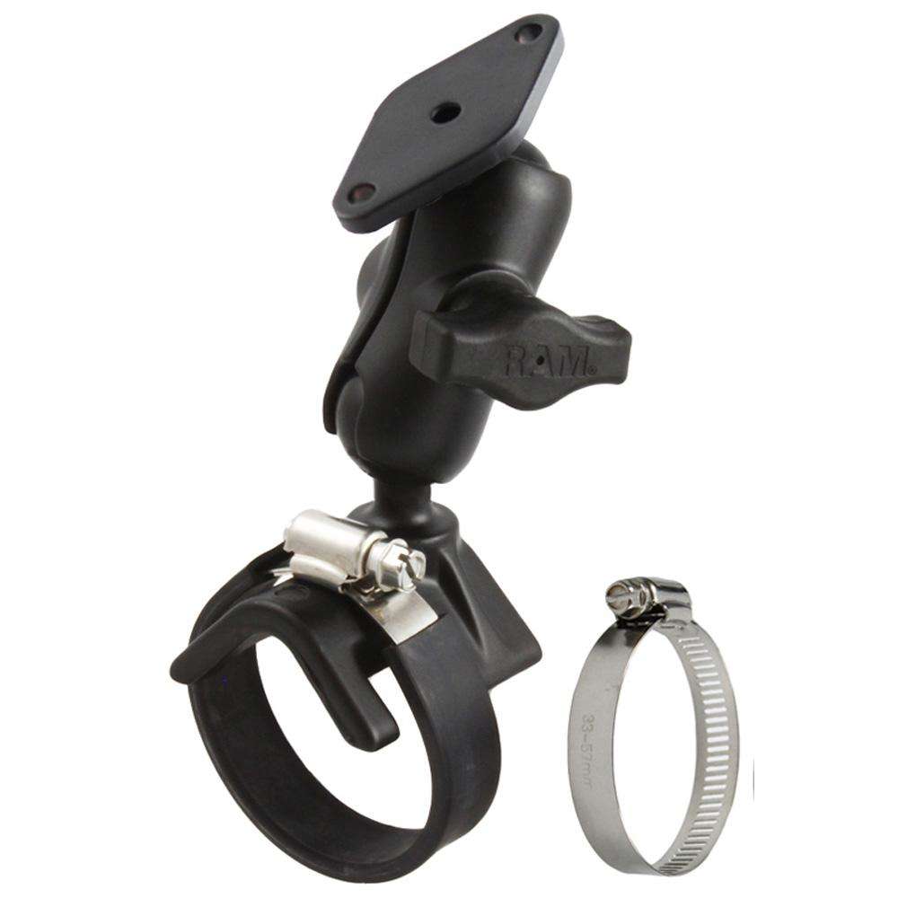 Ram Mount Strap Mount W/Short Arm & Diamond Base 1" Rubber "B" Ball